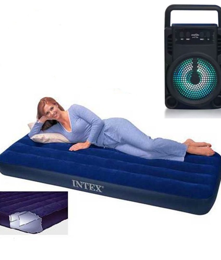 Saltea gonflabila Bestway Pavillo, camping, 1 persoana, 185x76x22cm + Cadou Boxa Bluetooth Radio FM, Suport MICRO SD, Karaoke, Usb