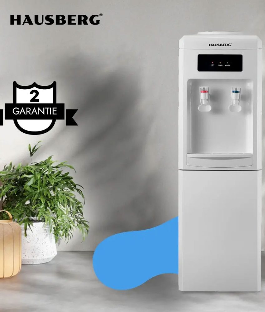 Dozator apa de podea HAUSBERG HB-6024AB, putere incalzire 550 W, putere racire 85 W, rezervor apa inox, termostat automat, Alb