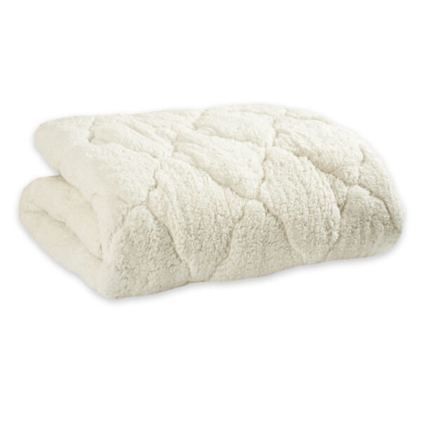 Pilotă iarna, matlasată cu blăniță polar fleece, pufoasa si calduroasa, bej, 180x220cm, HomeStill