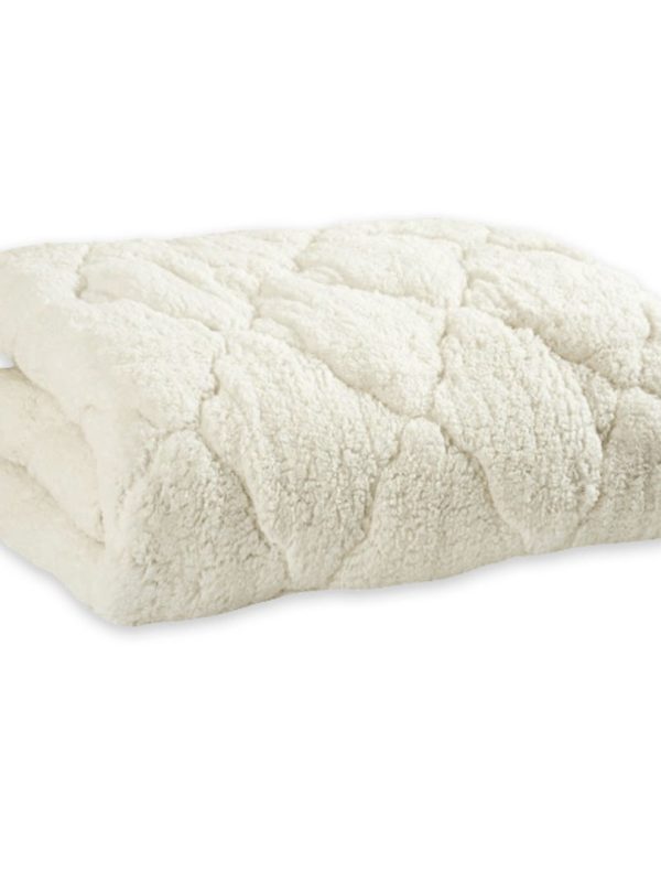 Pilotă iarna, matlasată cu blăniță polar fleece, pufoasa si calduroasa, bej, 180x220cm, HomeStill