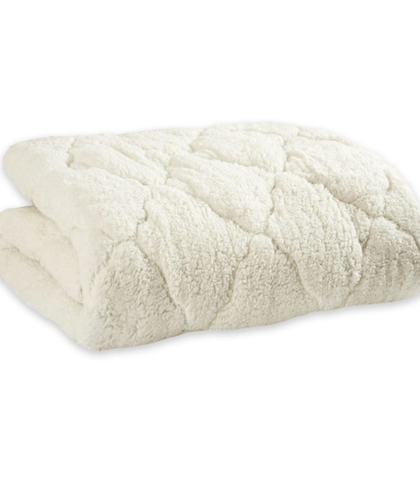 Pilotă iarna, matlasată cu blăniță polar fleece, pufoasa si calduroasa, bej, 180x220cm, HomeStill