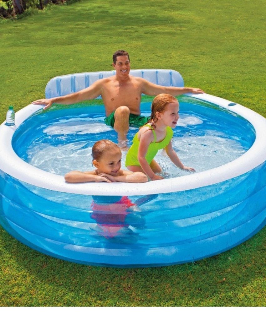 Piscina gonflabila Family, Intex Swim Center 57190NP, 229 x 218 x 79 cm + cadou Boxa bluetooth