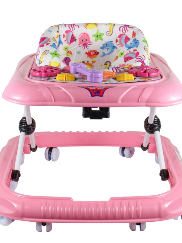 Premergator 6 luni + scaun reglabil / ZLN 1077-Roz/Galben/Rosu