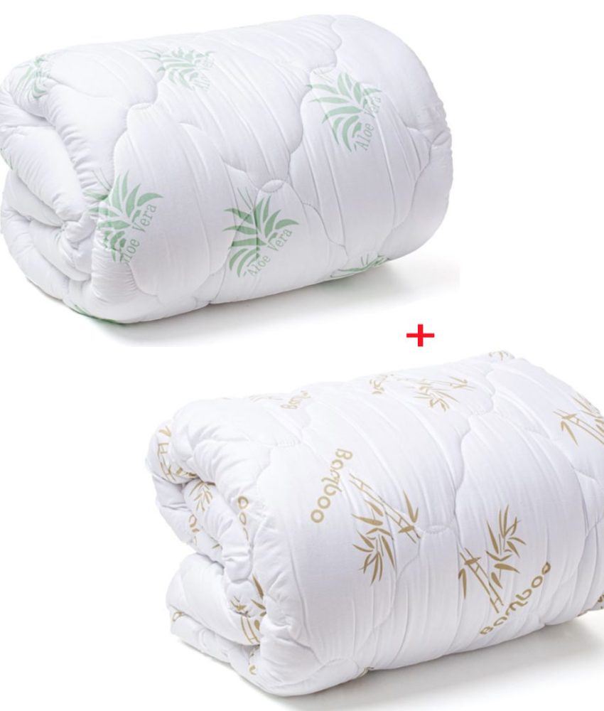 Set 2 pilote pentru toate anotimpurile! Pilota Bamboo 200/220cm, densitate 400gr + Pilota Aloe Vera, 200/220cm densitate 400 gr