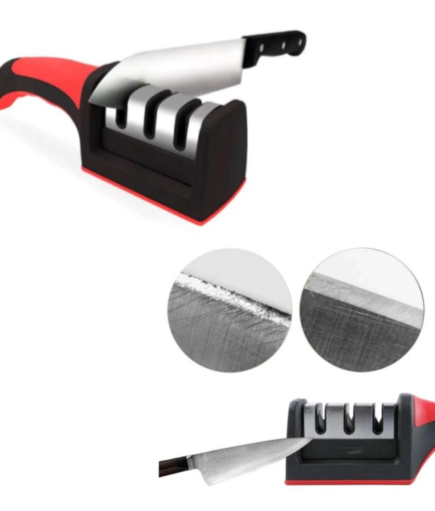 Dispozitiv de ascutit cutite cu 3 trepte de ascutire + Cadou 3 cutite inox!