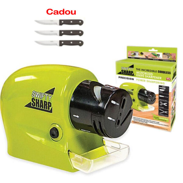 Ascutitor electric cutite Swifty Sharp+ CADOU Set 3 Cutite inox