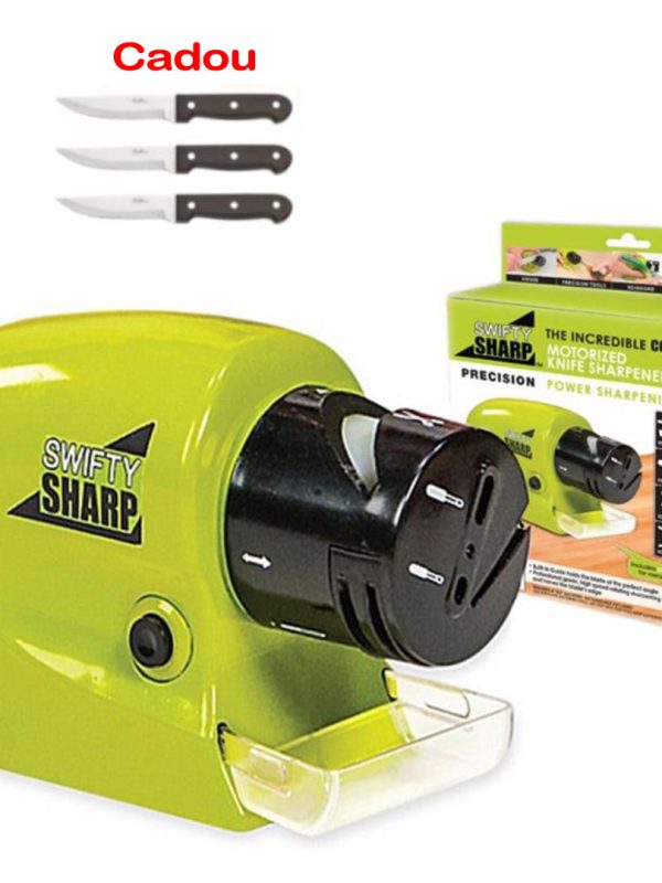 Ascutitor electric cutite Swifty Sharp+ CADOU Set 3 Cutite inox