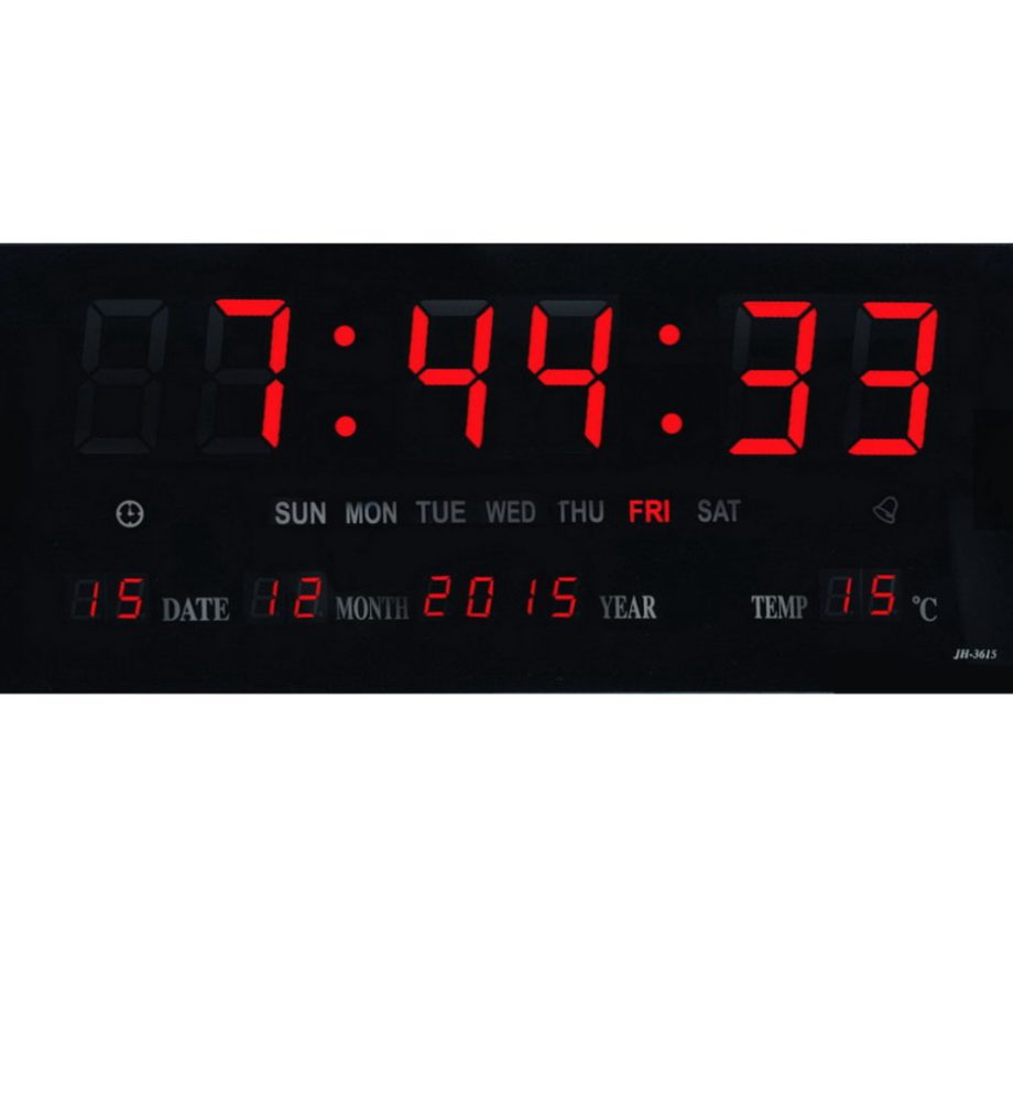 Ceas De Perete Cu Afisaj Digital, Termometru, Calendar cu ajustare luminozitate automata!