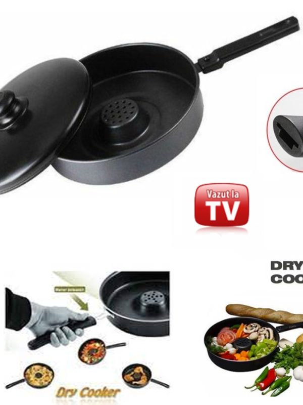 Mananca sanatos si gustos cu noua Tigaie Magica Dry Cooker, cu capac