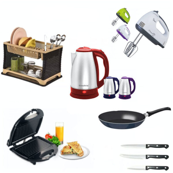Mixer electric + Sandwich maker grill + Suport de vase etajat tip ratan + Tigaie teflon 20cm + CADOU 3 cutite inox! La 2 Pachete comandate primesti 1 Cana fierbator inox!