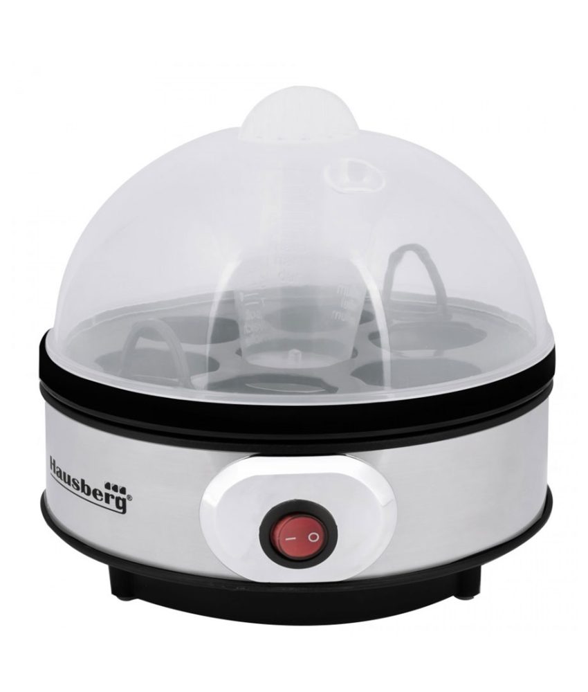 Fierbator electric Oua Hausberg HB-2215, 350 W, 220 V, 7 oua, 0.3 L, timer, indicator luminos, oprire automata, capac detasabil, Negru