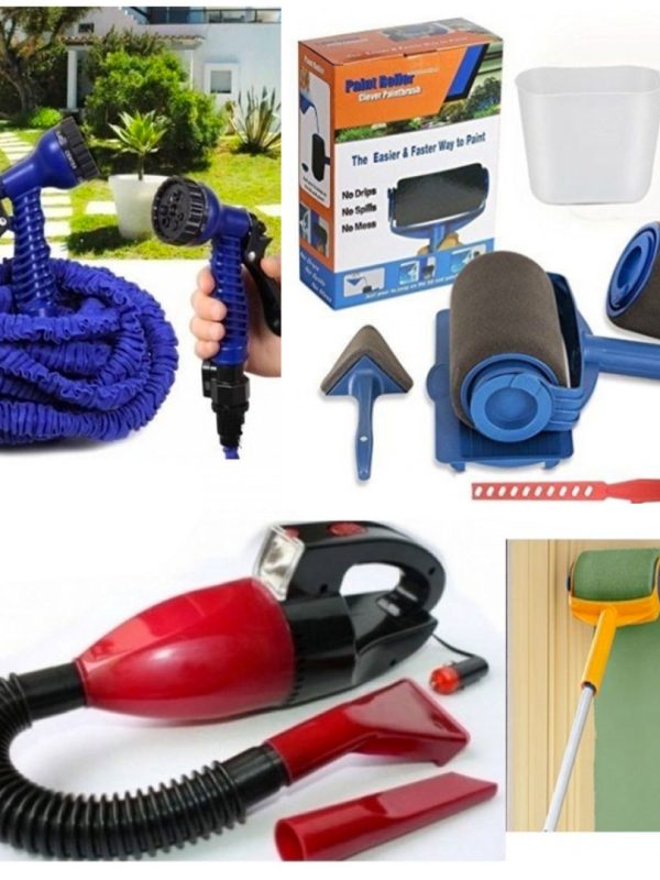 Trafalet Paint Roller cu rezervor + Furtun de Gradina extensibil 30m, Magic Hose + Pistol de stropit + CADOU Aspirator portabil!