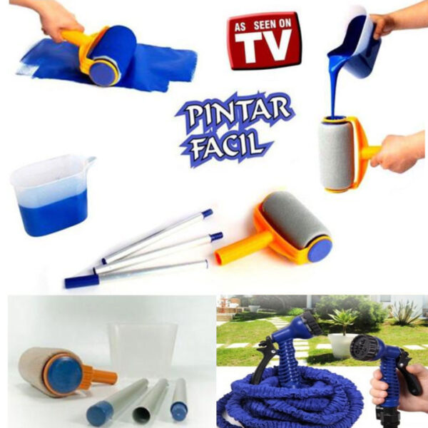 Furtun extensibil Magic Hose 30m + Pistol de stropit + Trafalet Pintar Facil!