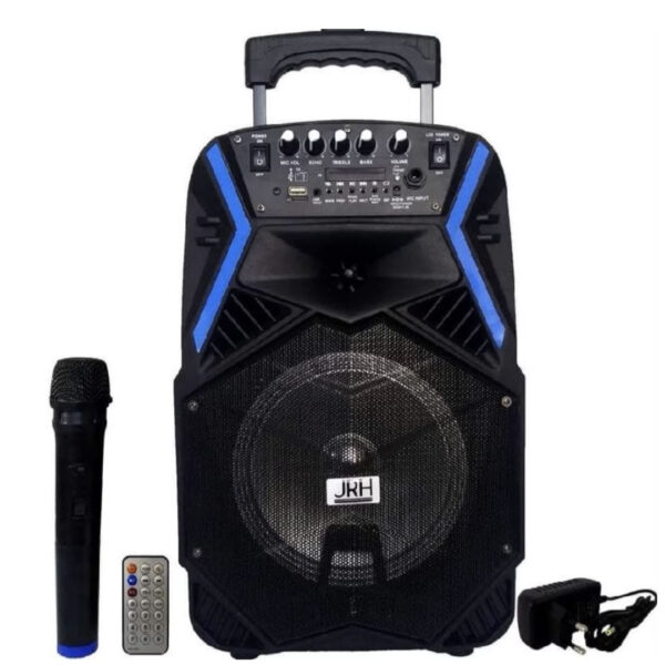 Boxa portabila BT Speaker Tip Troler JRH A81/A82, difuzor 8", 1800 Mah, Usb,TF, Radio FM, Microfon Wireless si telecomanda!