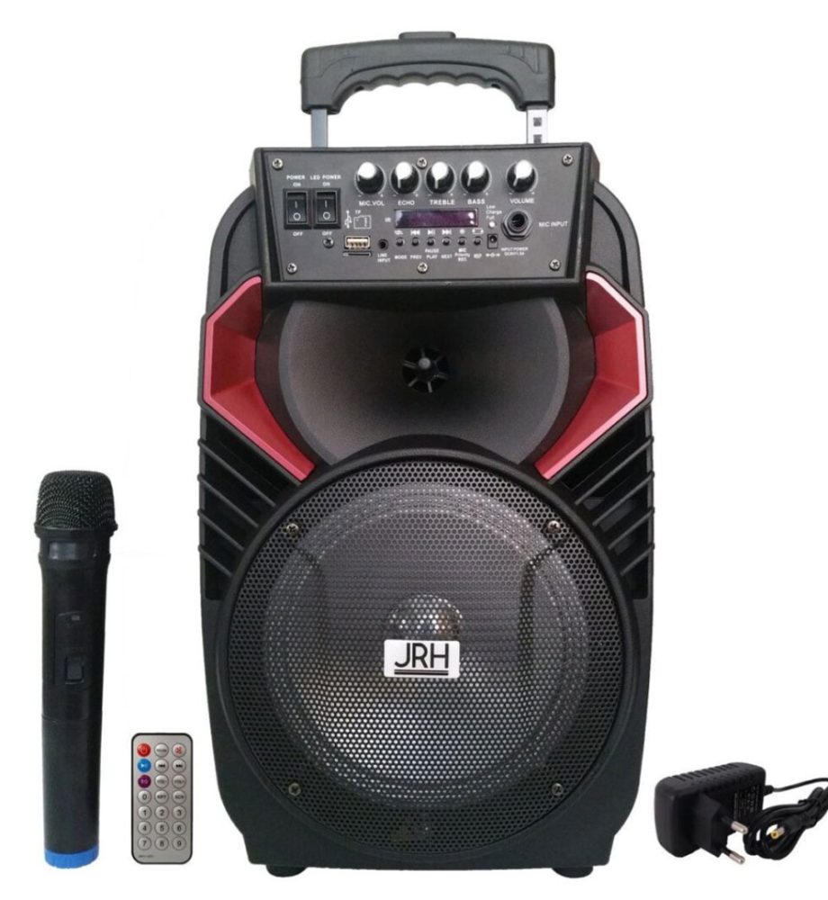 Boxa portabila BT Speaker Tip Troler JRH A81/A82, difuzor 8", 1800 Mah, Usb,TF, Radio FM, Microfon Wireless si telecomanda!