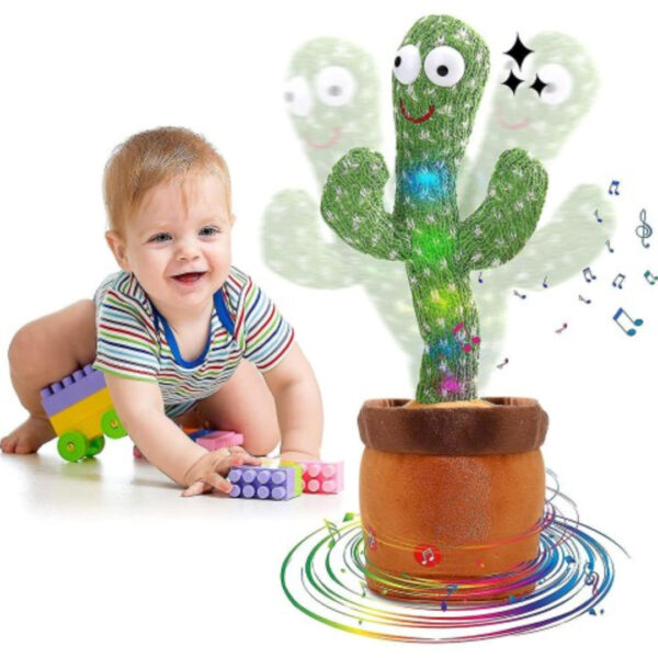 Jucarie interactiva de plus, Mos Craciun, Ren, Pinguin, Brad, Cactus cu functii multiple - Danseaza, Canta, Imita