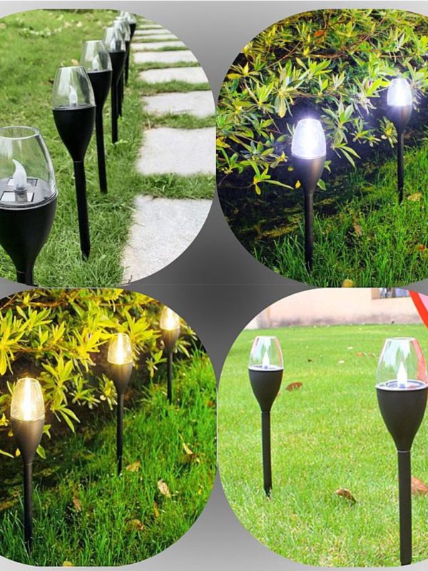 Set 4 Lampi solare tip torta 0,06W IP44 H38 cm, pentru gradina