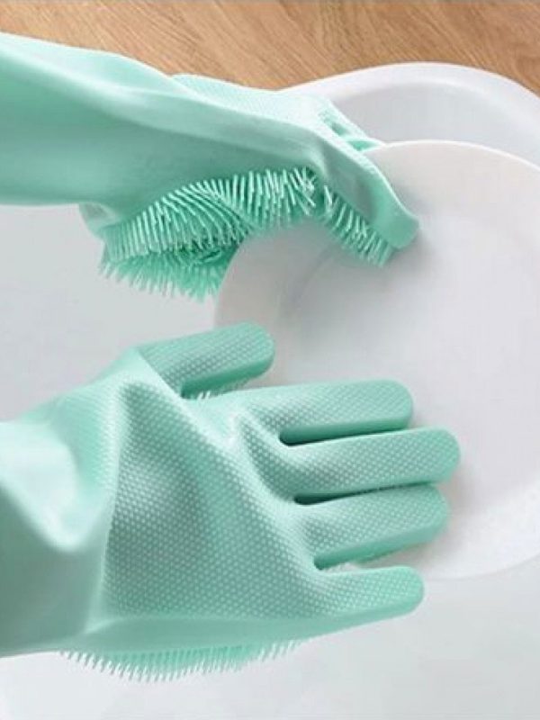 Manusi cu Perii din Silicon pentru Curatenie