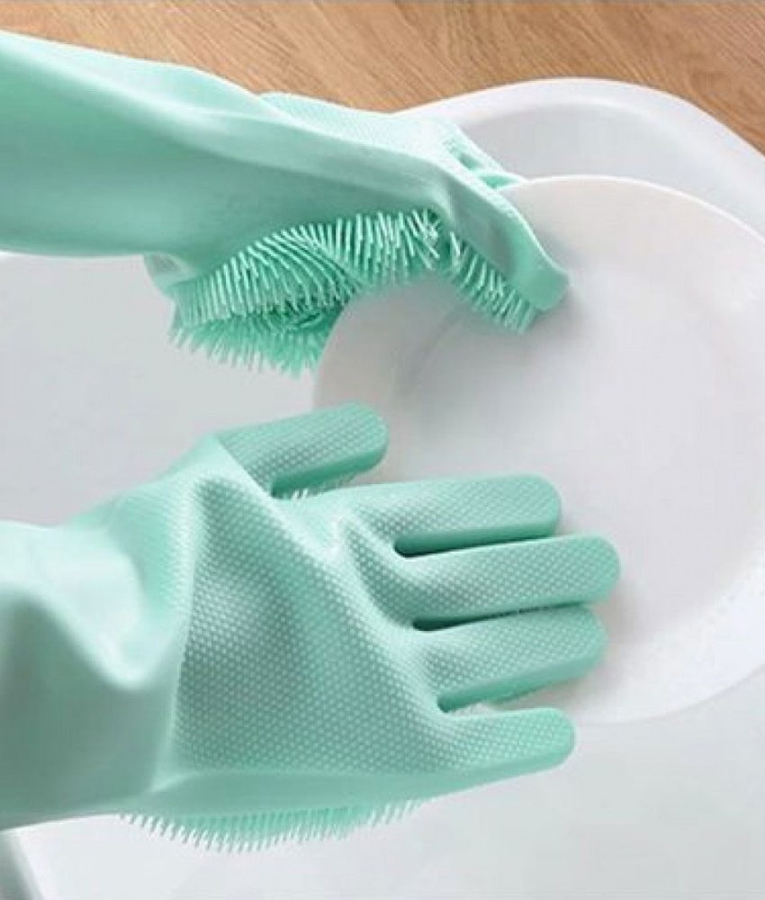 Manusi cu Perii din Silicon pentru Curatenie