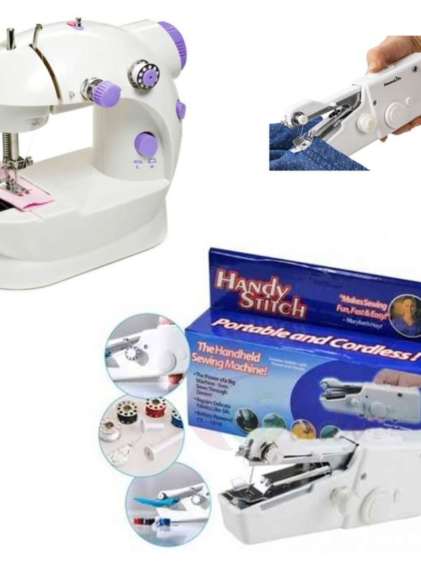 Masina de cusut electrica portabila + Masina de cusut portabila Handy Stitch