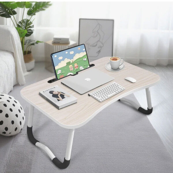 Masuta pliabila suport laptop/tableta/mic dejun/activitati copii, bej