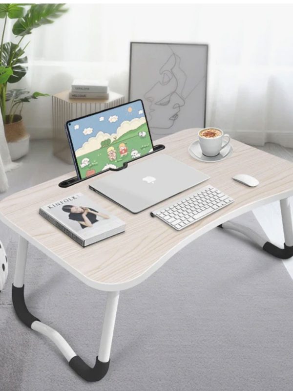 Masuta pliabila suport laptop/tableta/mic dejun/activitati copii, bej