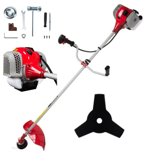 Motocoasa Tatta TM44-5, 52 cc, 4.76 CP, Turatie motor in sarcina 9000 RPM, Turatie la relanti 3000 RPM, rezervor 1200 ml, 1500 mm
