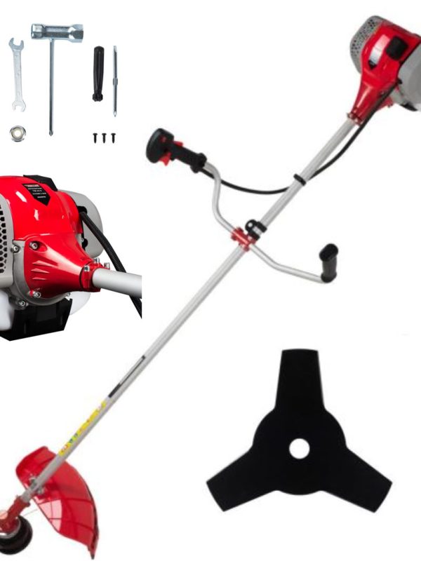 Motocoasa Tatta TM44-5, 52 cc, 4.76 CP, Turatie motor in sarcina 9000 RPM, Turatie la relanti 3000 RPM, rezervor 1200 ml, 1500 mm