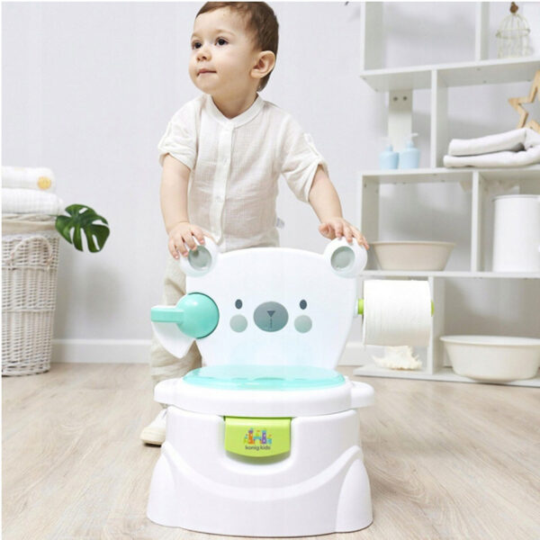 Olita Muzicala cu senzori Cheer For Me Potty Ursulet , 3 in 1, capac detasabil utilizabil pentru vasul de toaleta, functie scaunel