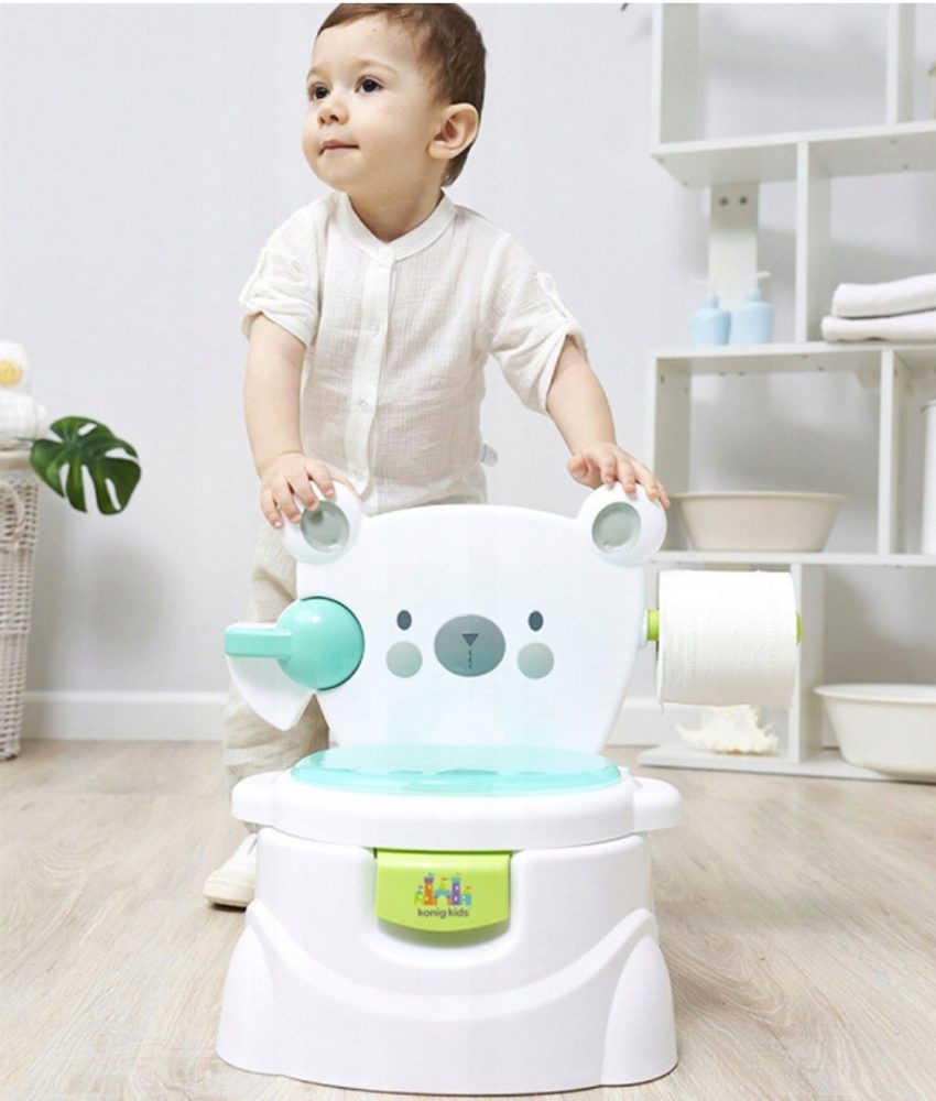 Olita Muzicala cu senzori Cheer For Me Potty Ursulet , 3 in 1, capac detasabil utilizabil pentru vasul de toaleta, functie scaunel