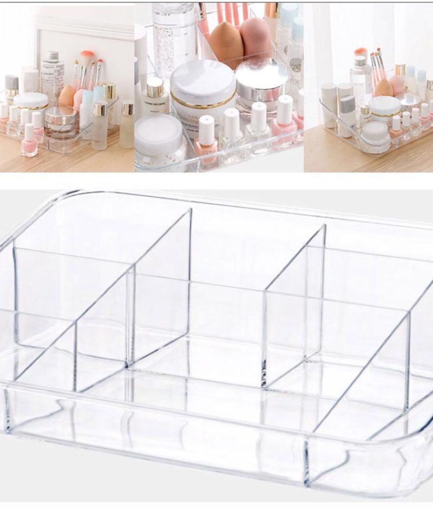 Organizator Crystal Clear make-up + Trusa profesionala farduri + Rujuri solide + Set 5 Pensule machiaj + Cadou Cercei 2 in 1 cu perla, placati cu aur de 14k