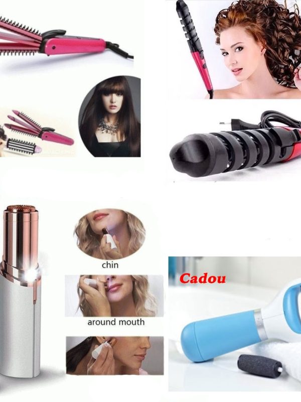 Pachet Beauty 4 produse: Placa de par 3 in 1 + Ondulator bucle Nova + Epilator facial Flowless + Cadou Pila electrica calcaie cu usb!