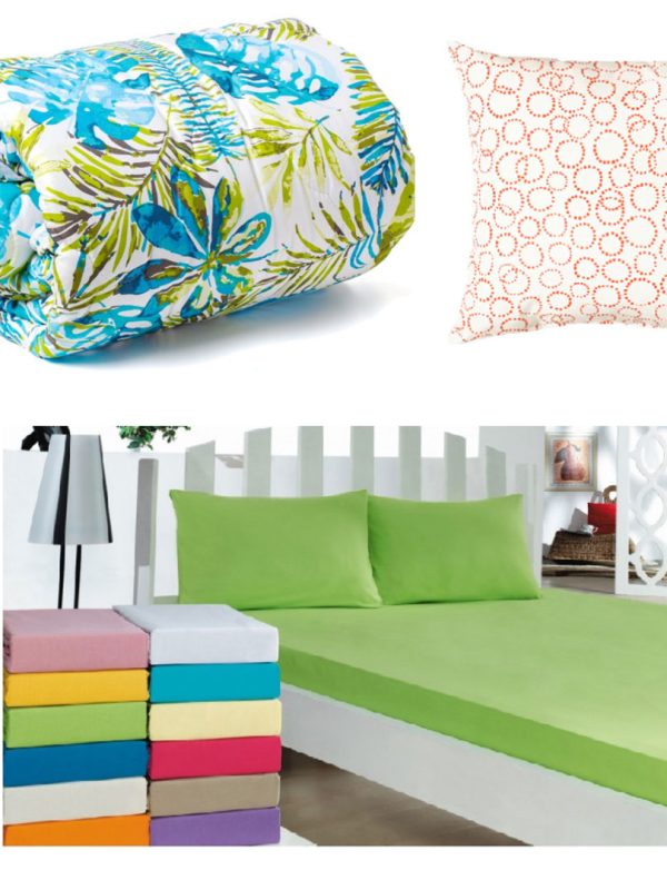 Pilota matlasata pentru pat dublu, alba sau imprimata 180/210cm + Protectie saltea+ 2 Huse de perna+ CADOU 1 perna decorativa!