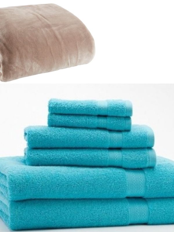 Oferta zilei! Set 6 prosoape bumbac Pakistan + Patura xxl cocolino, groasa, pufoasa, 200/220cm, diferite culori