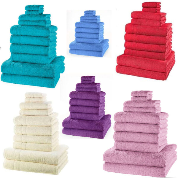 Set 10 Prosoape tip Hotelier, 3 Marimi disponibile, 100% bumbac Pakistanez, Cea mai buna calitate, 420g, Albe sau Colorate!