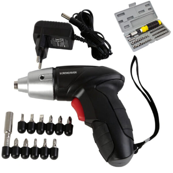 Surubelnita electrica Premium Tools cu baterie incorporata si 10 capete + prelungitor + Cadou trusa 41 chei tubulare Aiwa!