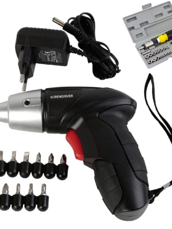 Surubelnita electrica Premium Tools cu baterie incorporata si 10 capete + prelungitor + Cadou trusa 41 chei tubulare Aiwa!