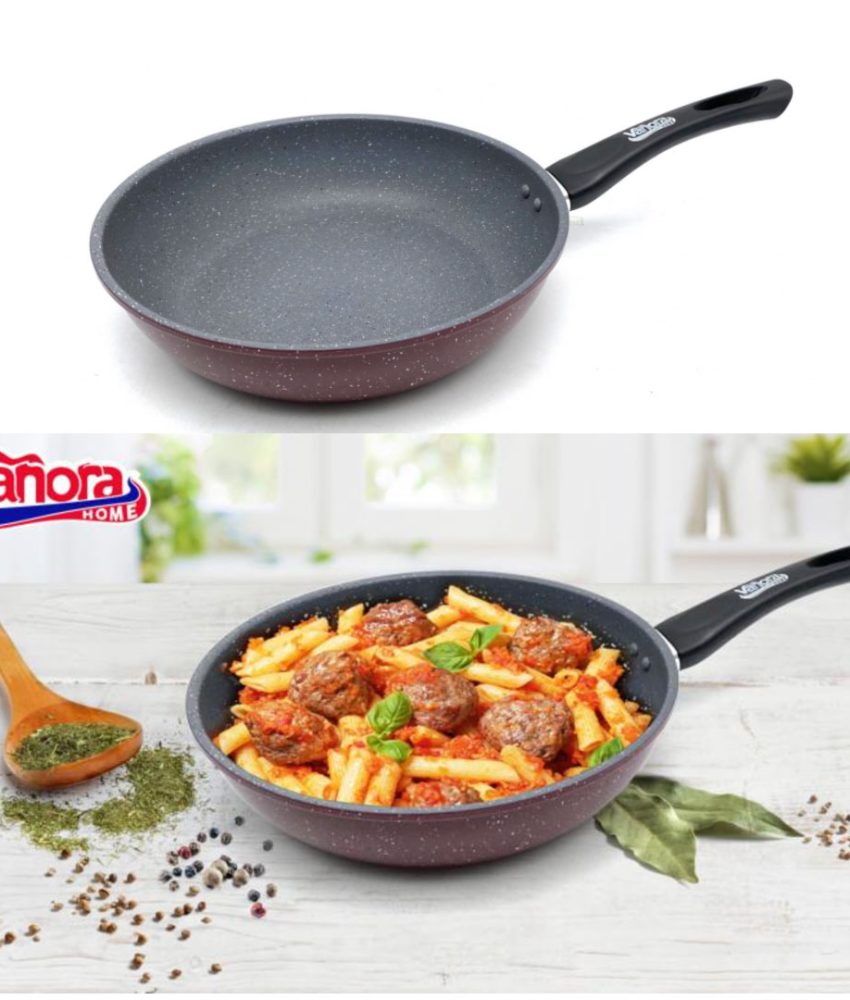 Tigaie universala XXL, wok, otel carbon, teflonata, non-stick, 28 cm