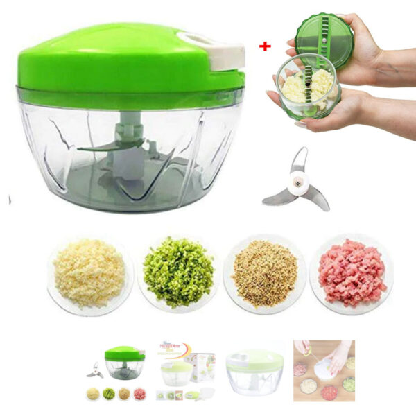 Tocator manual legume Pin Chopper + Twister usturoi Cadou