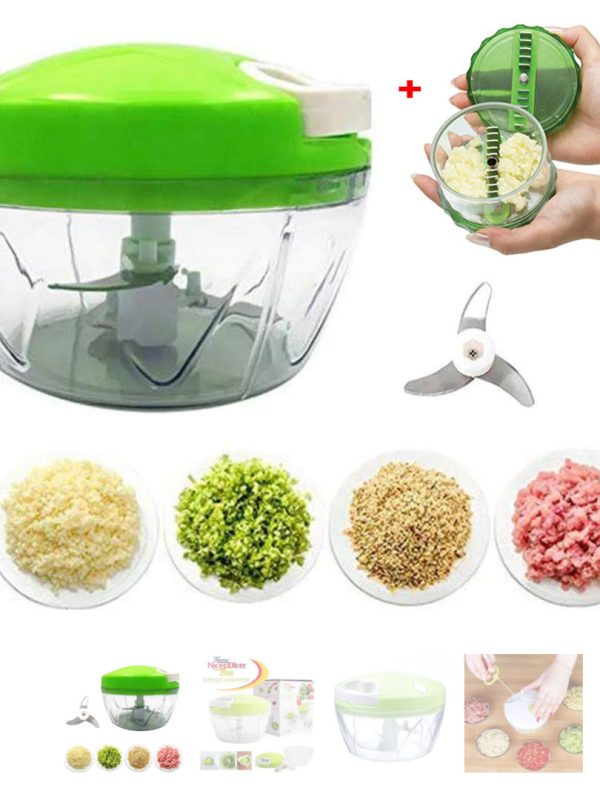 Tocator manual legume Pin Chopper + Twister usturoi Cadou