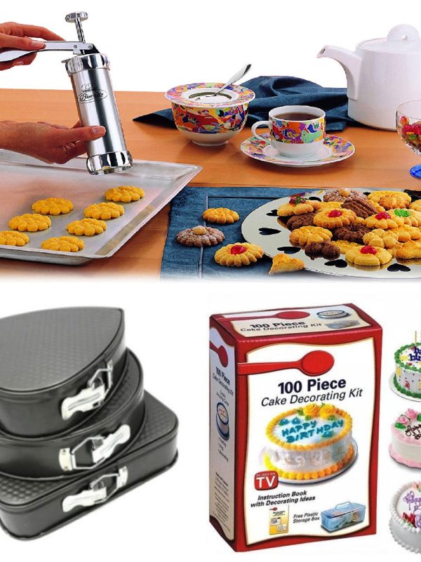 Aparat profesional de facut fursecuri si biscuiti + 3 Forme tort, forme diferite + CADOU Kit decorare tort 100 piese