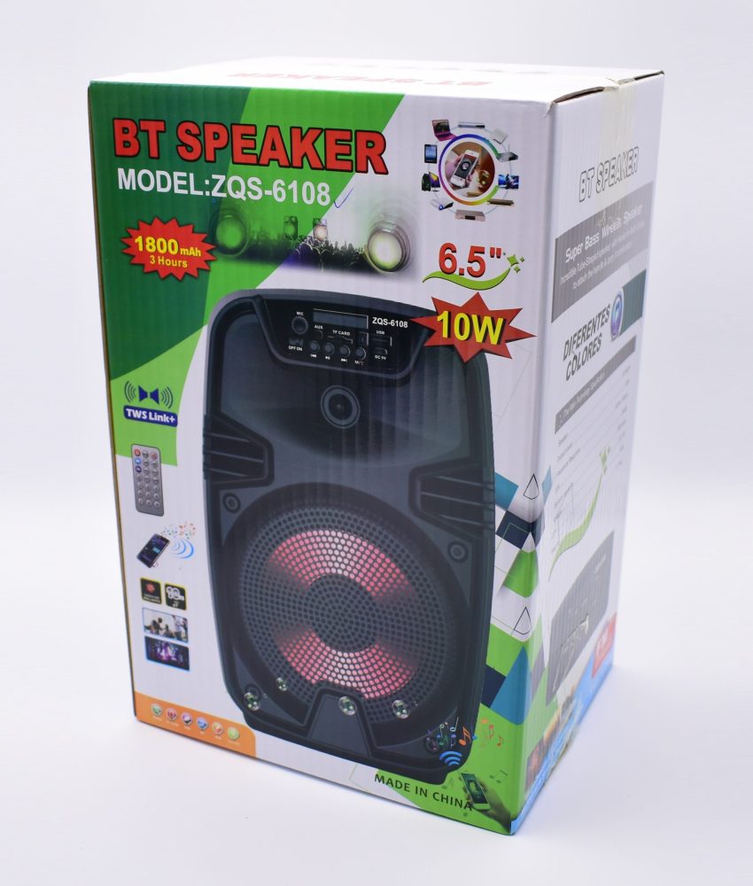 Boxa Portabila + Microfon, MP3,TF/USB,Bluetooth,Radio FM,TWS, BT SPEAKER ZQS-6145/6146, 1000W Muzicali
