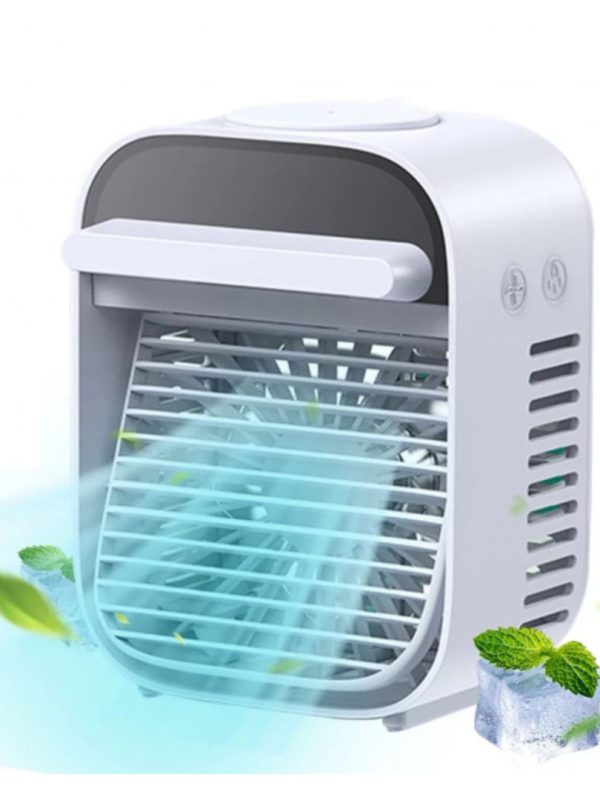 Aer conditionat portabil cu Lumina led Ambientala, Racire cu Umidificare, Alimentare USB
