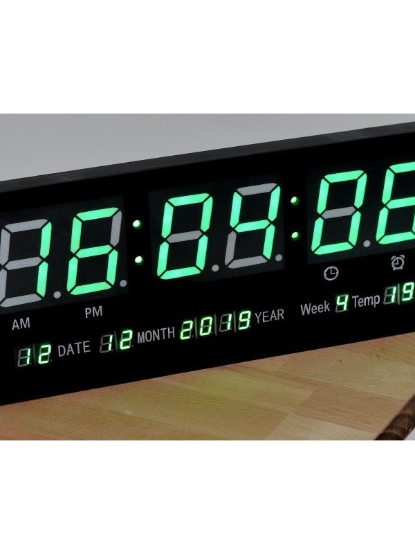 Ceas De Perete Cu Afisaj Digital, Termometru, Calendar cu ajustare luminozitate automata!