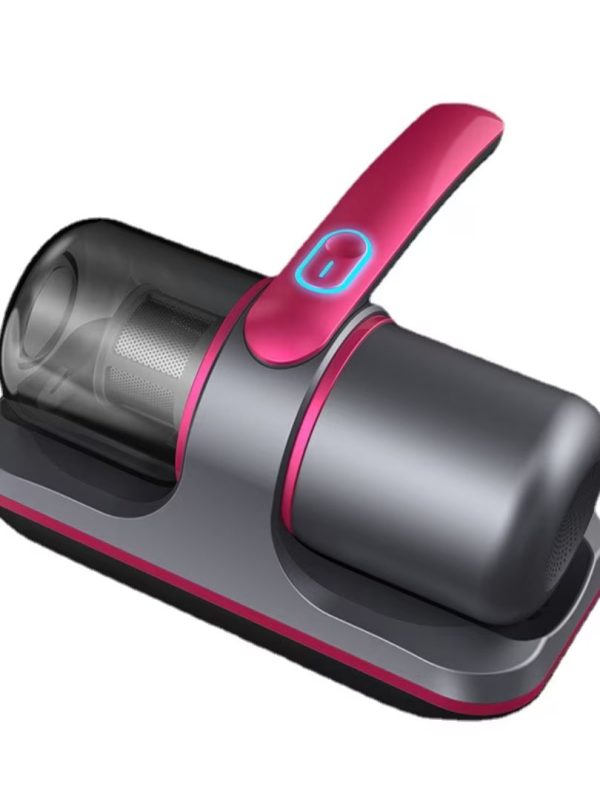 Aspirator portabil antiacarieni si praf cu acumulator, putere 100W, tehnologie UV-C, 8Kpa, zgomot redus, rosu