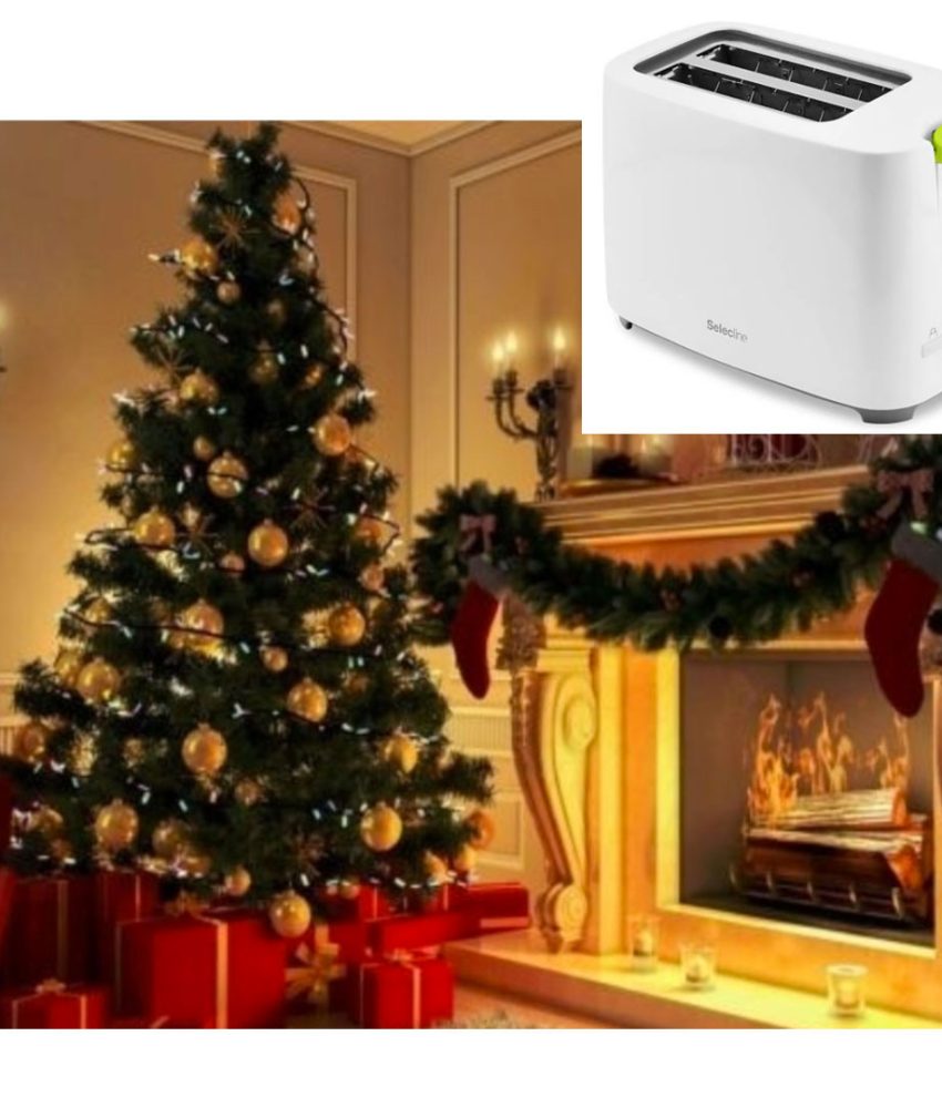 Brad artificial Stufos, 1,80m cu Suport + Instalatie luminoasa + SUPER CADOU Prajitor paine