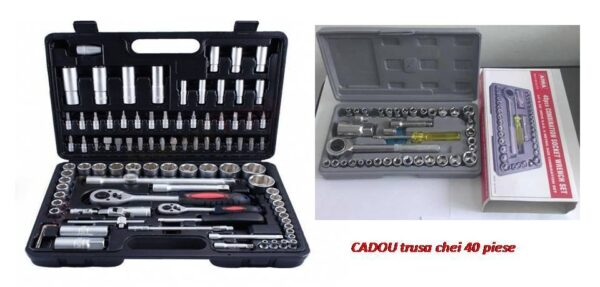 Trusa profesionala scule- 94 chei tubulare Chrome Vanadium+CADOU Trusa chei 40 piese, in total 134 piese, la doar 229 lei in loc de 339!