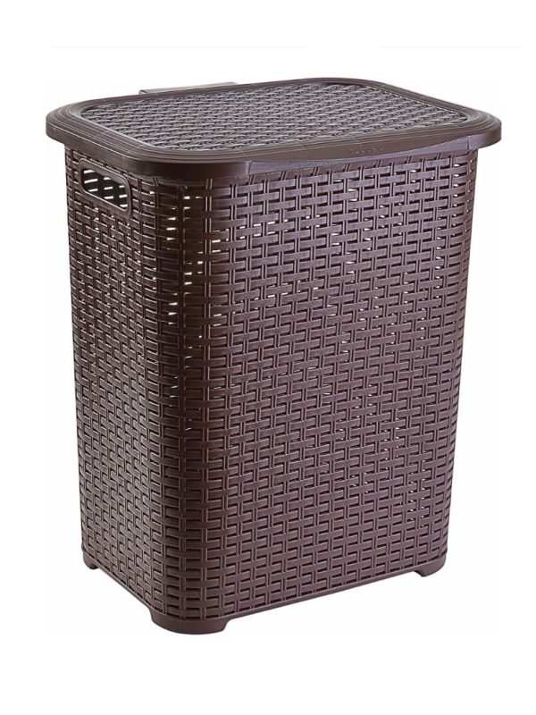 Cos de rufe plastic tip ratan 45 L Maro, 34,5x41x46, Heinner