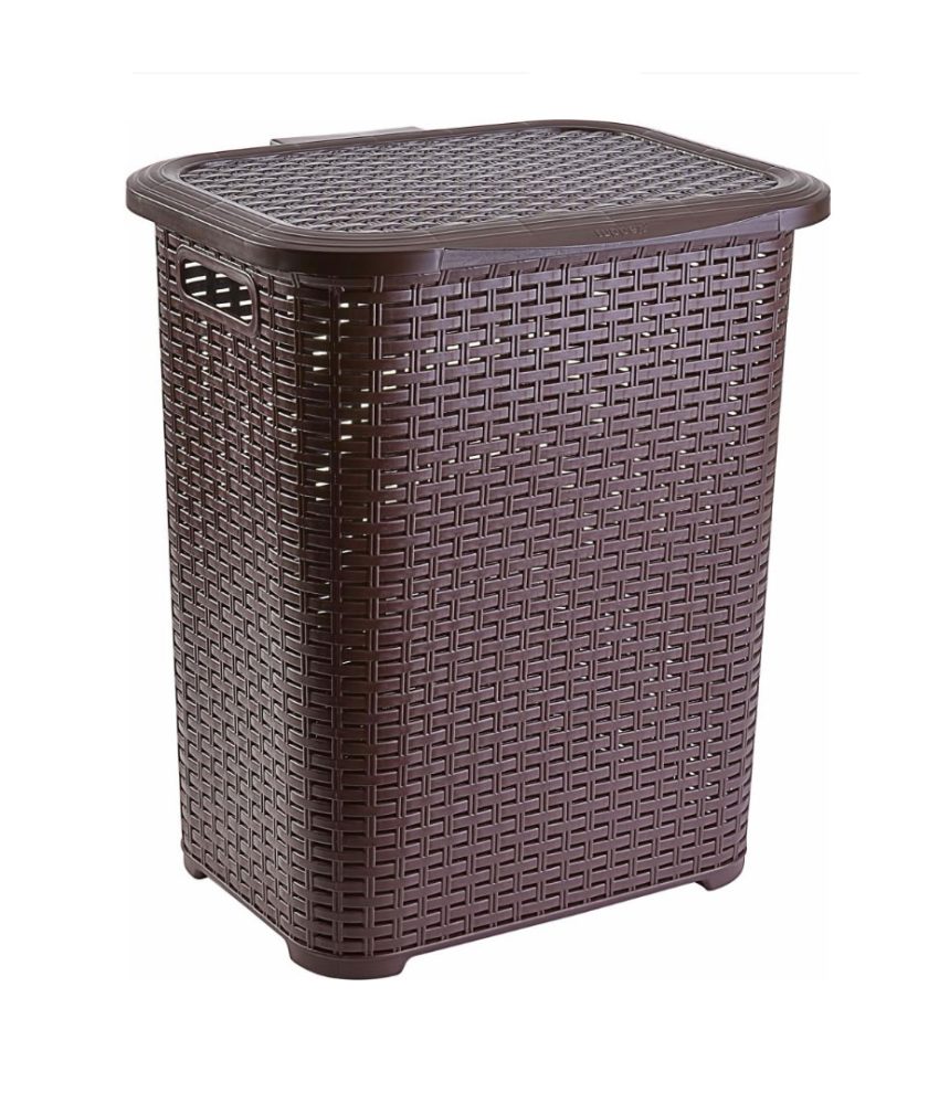 Cos de rufe plastic tip ratan 45 L Maro, 34,5x41x46, Heinner