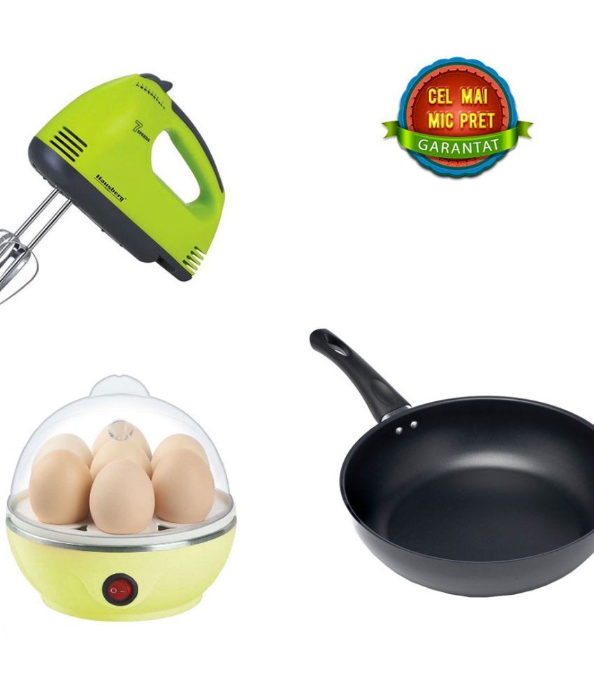 Mixer electric + Fierbator electric de oua Egg Poacher + Tigaie teflonata 24cm